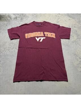 Virginia Tech VT Hokies Maroon College Graphic T Shirt Size Small